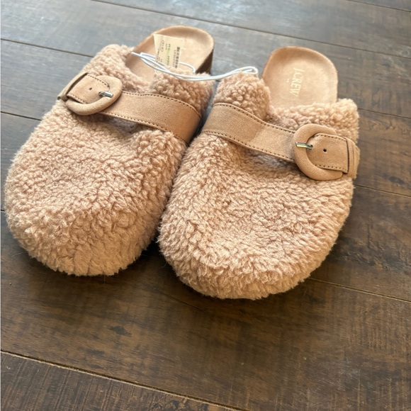 J Crew Sherpa Buckle clog slippers - Picture 7 of 13